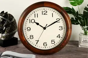 Wooden Decorative Wall Clock Classic Antique Style European Home Decoration Wooden Frame Vintage Wall Clock