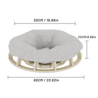 Lit de luxe en bois pour animaux de compagnie, personnalisé, mignon, pour petit chien, lit pour chat, suspendu, confortable, chaud, pour chats, 4 saisons