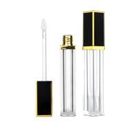 Nouveau flacon carré pour gloss à lèvres avec anneau central, tube carré, emballage cosmétique pour gloss à lèvres
