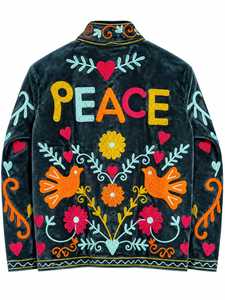 Premium Navy <b>Velvet</b> Bomber <b>Jacket</b> <b>Women</b> Multicolor Long Sleeve High Neck Cotton Lining Winter Outerwear B2B Ma - Product Image 6
