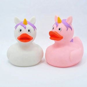 Wholesale Customized High Quality Unicorn Rubber Ducks for Kid <b>Bath</b> Toy Promotional Gift - Product Image 1