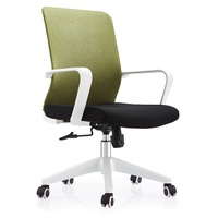 Chaise de bureau ergonomique JOHOOFURNITURE en maille PP, cadre blanc, vente directe usine, Silla De Oficina, coussin épais confortable, pivotante