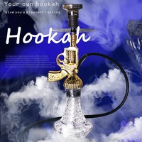Kit de chicha en résine en forme de pistolet revolver, ensemble complet de chicha à une seule tige pour la décoration de bars et de fêtes à thème