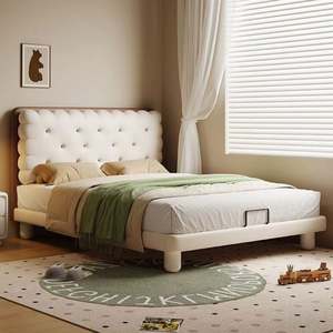 Lit de jour pour enfants Lit en biscuit amusant pour garçons Lit de chambre mobile en bois moderne pleine grandeur pour garçon et fille - Product Image 2