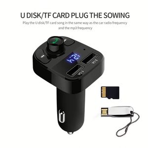 X8 รถชาร์จเร็วแบบ USB คู่เครื่องส่งสัญญาณ FM แฮนด์ฟรีเครื่องเล่น MP3 ในรถยนต์เครื่องรับสัญญาณเสียง - Product Image 2