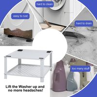 Étagère de rangement sur pied en fer universelle robuste moderne de 700 lb pour salle de bain, appartement, machine à laver