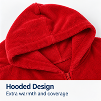 Peignoir à capuche zippé pour enfants en velours de coton, idéal pour la plage et la piscine, fabrication OEM sous marque privée
