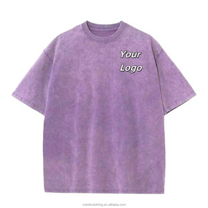 <span class=keywords><strong>Camisetas</strong></span> con Estampado Puff Acid Wash para Hombre, Camiseta de Algodón Multicolor para Hombre, Estilo Palm Angels Premium Oversize 220 Gsm, Corte Holgado - Product Image 4