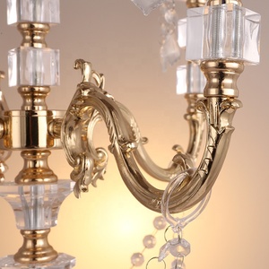 5 Arm Acrylic <strong>Candelabra</strong> for Vase Wedding Decoration Centerpieces - Product Image 4