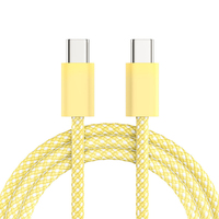 Câble de charge tressé 2M 6FT Type C vers Type C pour iPhone 60W Charge rapide Données Câble USB C