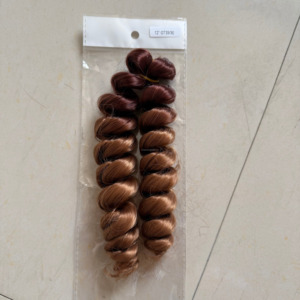Extensions de <span class=keywords><strong>cheveux</strong></span> synthétiques ondulés de 12 pouces, soyeux et bouclés, pour tresses torsadées, boucles courtes et profondes, style bouclé italien pour l'été - Product Image 4