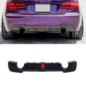 ABS paraurti posteriore Lip diffusore Spoiler con lampada per <span class=keywords><strong>BMW</strong></span> serie 3 E90 M <span class=keywords><strong>Sport</strong></span> Sedan 4 porte 2005-2012 Carbon Look nero lucido - Product Image 4