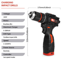Perceuse à percussion sans fil Electric Goddess 3200 tr/min, autre moteur, batterie au lithium 16,8 V, vitesse variable, garantie 3 ans, OEM professionnel