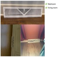 LAKES HVAC climatisation plinthe réglable en acier Diffuseur pour système de ventilation d'air frais