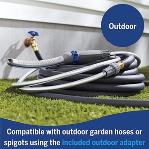 Outil de fixation de pommeau de douche pour chien pulvérisateur pour intérieur et extérieur bain et nettoyage rapides et faciles pour animaux de compagnie avec eau de tuyau flexible - Product Image 3