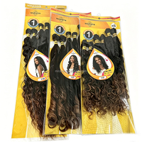 Solution tout-en-un : Extensions capillaires en fibres protéinées bio Jerry Curl Water Wave, 6 paquets pour une tête entière, emballage le plus vendu
