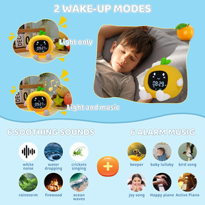 Dễ Thương Phim Hoạt Hình Trái Cây Hình Dạng Kỹ Thuật Số Đồng Hồ Báo Thức Ở Trong Giường Ngủ Đào Tạo Đồng Hồ OK Để Đánh Thức Đồng Hồ Báo Thức Với Ánh Sáng Ban Đêm Cho Trẻ Em - Product Image 4