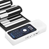 Piano portable à 88 touches fabriqué en Chine, clavier en silicone avec design épaissi, noir/blanc, vente en gros