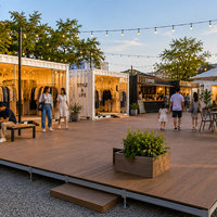 Meilleures ventes - Terrasse modulaire de haute qualité, facile à poser, imperméable, antidérapante, en WPC préfabriqué pour jardin