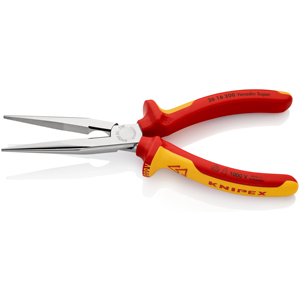 Alicates de punta fina aislados KNIPEX 26 16 200 con bordes de corte laterales (Alicates de pico de cigüeña) con mangos - Product Image 2