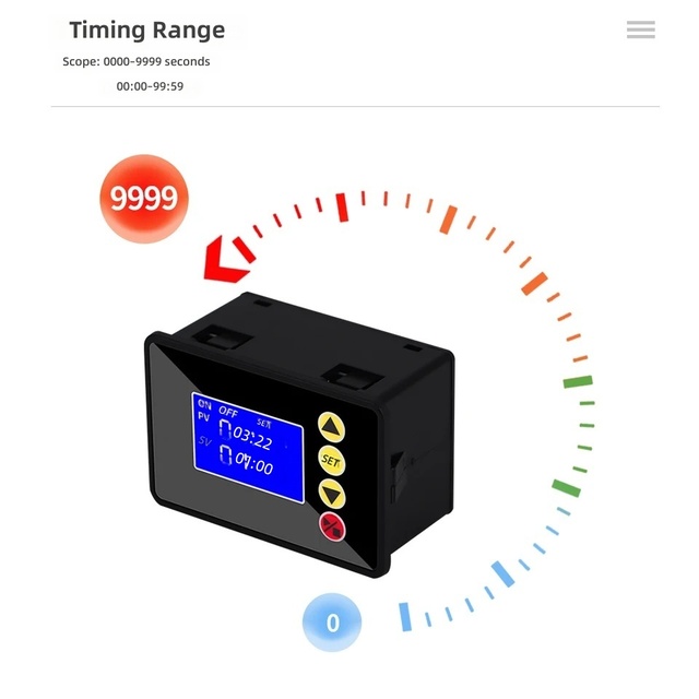 ZFX-G3050 Digital Timer Microcomputer Time Controller High Accuracy 0-9999s Timing Control Programmer DC12V 24V AC110-220V