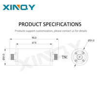 Amplificateur d'alimentation TNC femelle XINQY haute fréquence 1100-1700 MHz 1557-1587 MHz 1,5 dB 40 mA 5 V NF<1,5 dB Radioastronomie Scientifique
