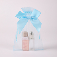 Sac en organza à cordon personnalisé avec logo, 7x9cm, portable, pour bijoux, parfums, cosmétiques, sachets pour mini bonbons, emballages cadeaux