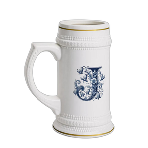 Mug en céramique bleu <span class=keywords><strong>Delft</strong></span>, grand format, avec initiales, idéal comme cadeau - Product Image 3