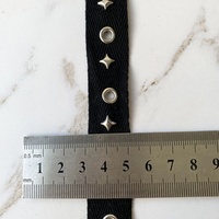 Accessoires de vêtement ruban de coton vente en gros ruban de coupe à rivets et à œillets pyramidaux pour vestes