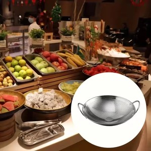 Sartén de panal de acero inoxidable antiadherente con mango, resistente a los arañazos, para cocinar, pasta, bistec, gachas, ramen, 29cm/11 pulgadas, 1 unidad - Product Image 4