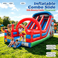 Château gonflable avec toboggan et trampoline pour enfants, PVC, intérieur/extérieur, vente en gros