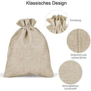 Sac à cordon de jute sac de <span class=keywords><strong>chanvre</strong></span> bijoux cadeau sac de toile de jute toile de jute bonbons <span class=keywords><strong>pochette</strong></span> de faveur de fête de mariage pour grains de café - Product Image 6