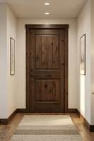 Porte en bois résidentielle exquise, chaleureuse et confortable, de la marque Prima Factory, avec design Shaker, pour appartement et maison.