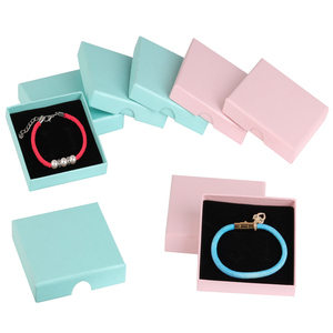 Multi‑Color Square Cardboard <b>Jewelry</b> Gift Box <b>Velvet</b> Inner Tray for Bracelet Ring Earring Custom Paper <b>Jewelry</b> Packaging <b>Boxes</b> - Product Image 1