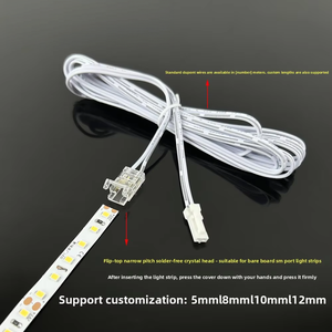Connecteur de bande LED sans soudure à 2 broches, 12V 24V, en matériau PC, adaptateur Dupont SMD COB pour câble cristal sans soudure de 8mm 10mm, vente en gros - Product Image 5
