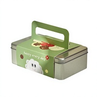 Boîte en métal étamé personnalisée avec logo 18x11x5.5cm pour emballage cadeau de biscuits et gâteaux, boîte alimentaire recyclable en gros