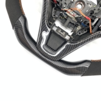 Volant en cuir et fibre de carbone véritable fait main CCExcellent pour CR-V 2007-2011, ajustement parfait à 100 %, accessoires personnalisables, amélioration