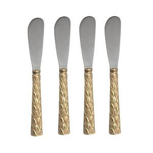 ชุดตัวเกลี่ยชีสพิซซ่าด้ามจับทำจากสเตนเลสสตีลสีทองทองเหลืองนูนสีทอง - Product Image 1