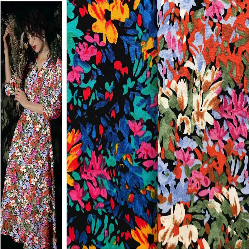 Настраиваемая Высококачественная мягкая Гавайская цветочная ткань с принтом 100% вискоза