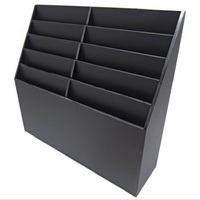 Porte-brochures en acrylique noir de bureau Porte-brochures Porte-brochures en acrylique