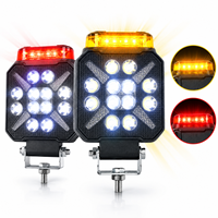 36W LED-Arbeitsscheinwerfer mit Stroboskop-Warnlicht 12V Zusatzfahrlampe für Bagger Gabelstapler Geländefahrzeuge