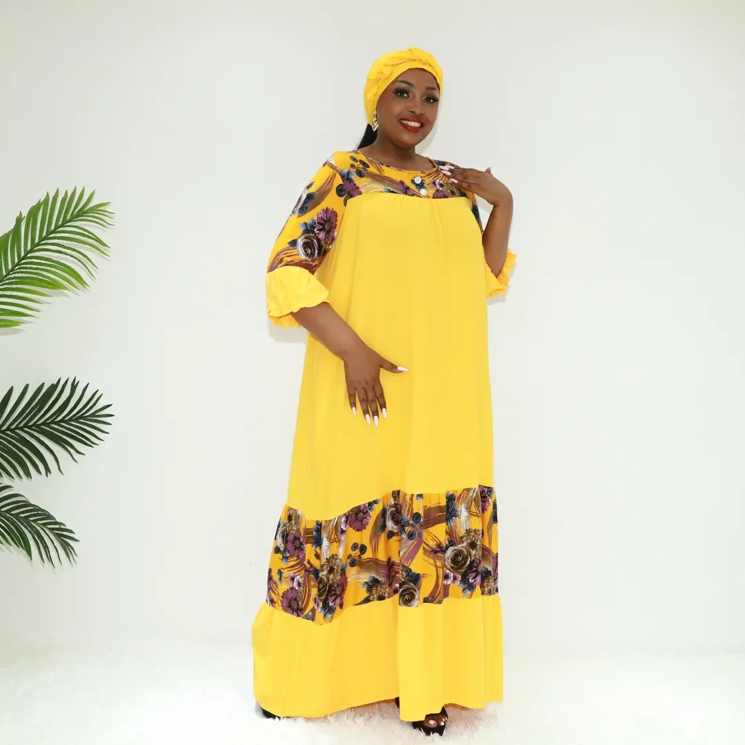 Afrikaanse Jurken Bescheiden Sets Abaya Beste Ay Mode BLC4726-11FY Congo Abaya Dera