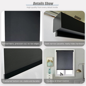 Persianas inteligentes Black Out motorizadas con persianas enrollables Wifi inteligentes a pilas para ventanas - Product Image 5