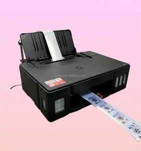 Newly invented digital inkjet price tag adhesive color A4 roll to roll packaging labels printer with open storage shelf