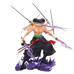 Figurine <span class=keywords><strong>Manga</strong></span> Anime PVC Roronoa Zoro 30CM ONE PIECE avec 3 Têtes et 9 Katanas – Modèle de Collection pour Adultes - Product Image 5