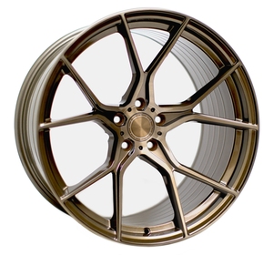 Jantes de voiture forgées en alliage d'aluminium noir mat brossé de 17 à 24 pouces, spécifiques aux clients, pour voitures particulières - Product Image 2