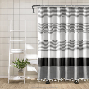 MYRU Juego De 2 Paneles De Cortinas Modernas A Rayas Para Sala De Estar (azul, 2 X 66 X 84 Pulgadas