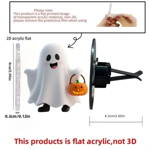 Decoración para Rejilla de Ventilación de Coche con Diseño Temático de Halloween, Sin Fragancia, con Doble Lámina de Esponja Inodora, Aire Fresco para el Coche - Product Image 4