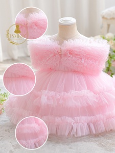 <span class=keywords><strong>Robe</strong></span> d'été sans manches en satin brillant imprimé floral pour filles, <span class=keywords><strong>robe</strong></span> de princesse à fleurs pour tout-petits, <span class=keywords><strong>robe</strong></span> d'anniversaire pour bébés filles - Product Image 5