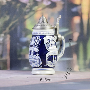 Jarra de Cerveza Multi-Ciudades de Bélgica - Jarra con Diseño de Monumentos de Bruselas/Gante/Brujas con Tapa Metálica - Product Image 6